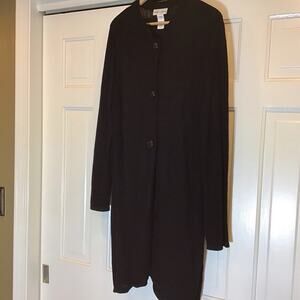 VTG Drapers & Damons Black Texture Cardigan Duster Goth Grunge Witchy Money Chic